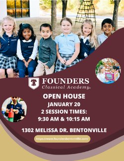 Have Friends interested in Founders for the 24-25 School Year? If you know families interested in learning more about Founders, we will have an Open House for families to join to learn more.  Session 1 - 9:30 AM Session 2 - 10:15 AM